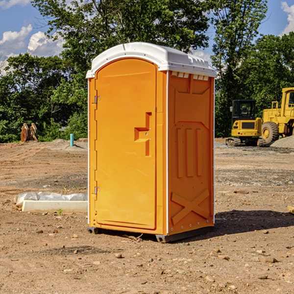 how often are the portable restrooms cleaned and serviced during a rental period in Lee County GA